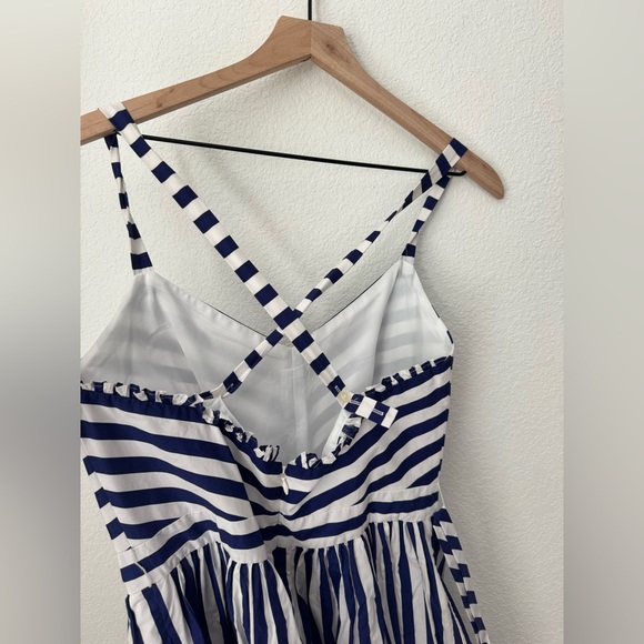 J.Crew Stripe Ruffle Cotton Maxi Dress - 10 - Picture 7 of 12